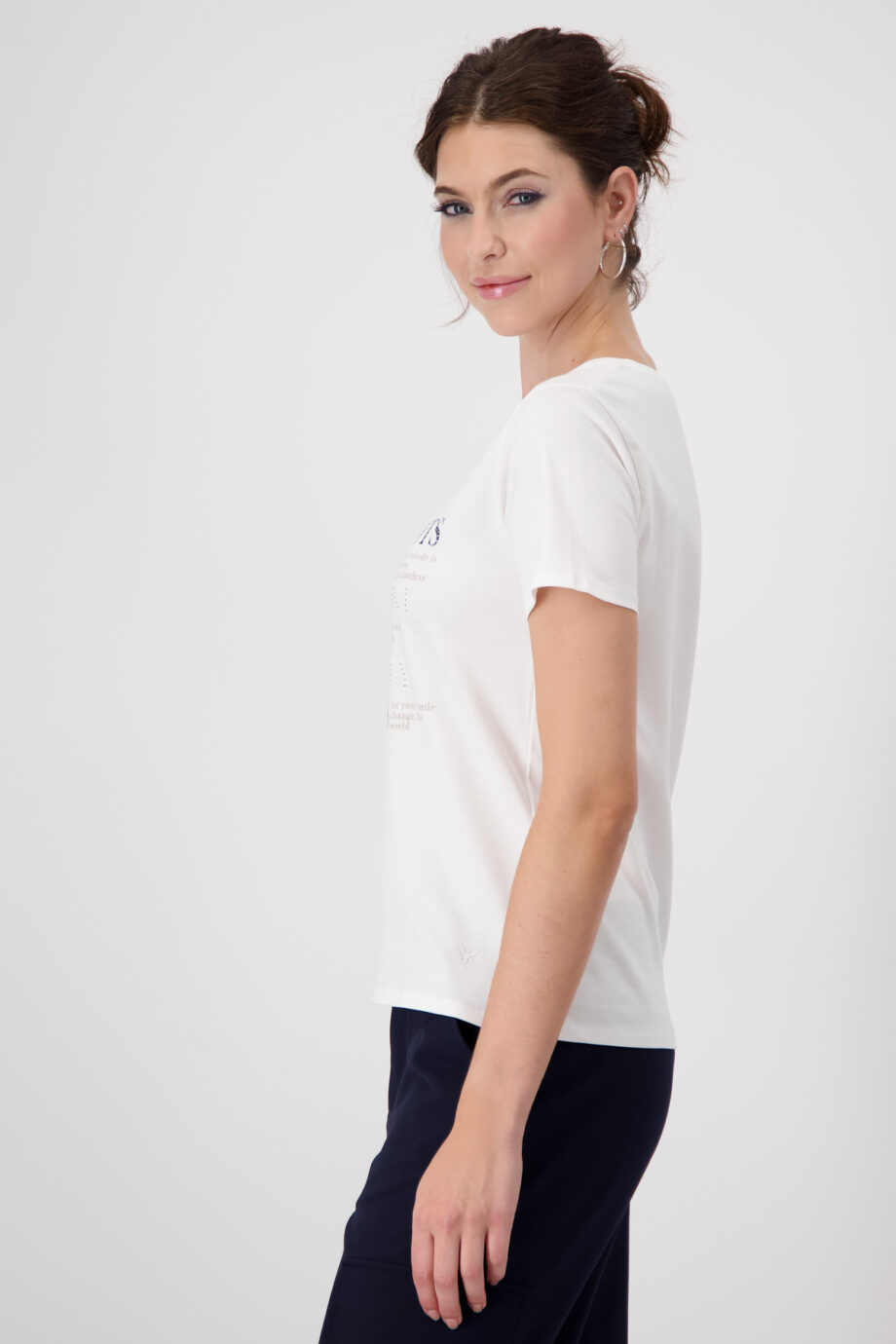 Monari T-Shirt mit Strasssteinen