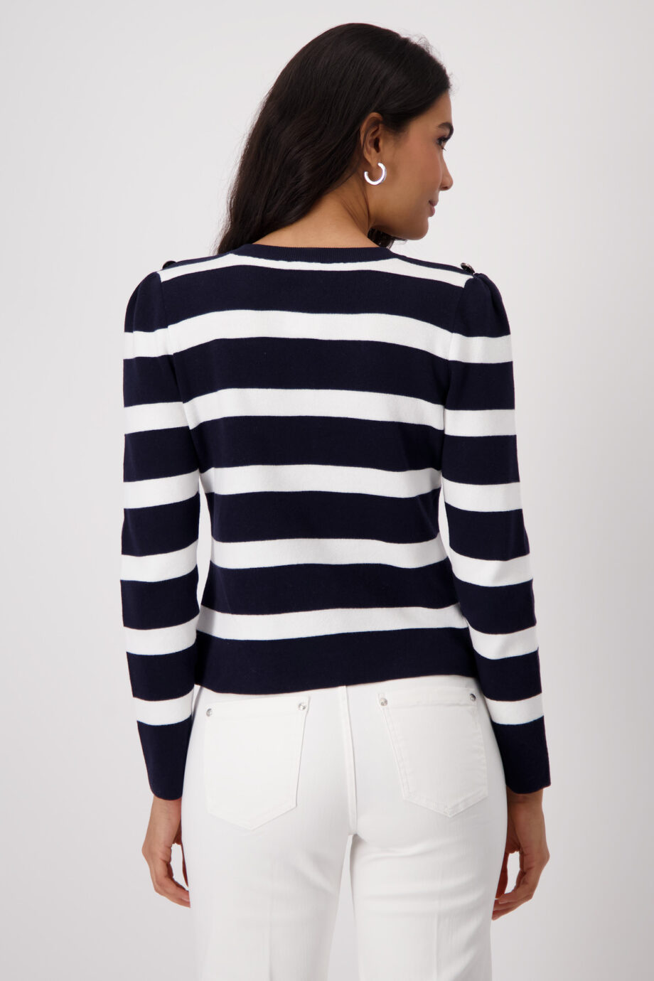 Monari Strickjacke, deep ocean Ringel