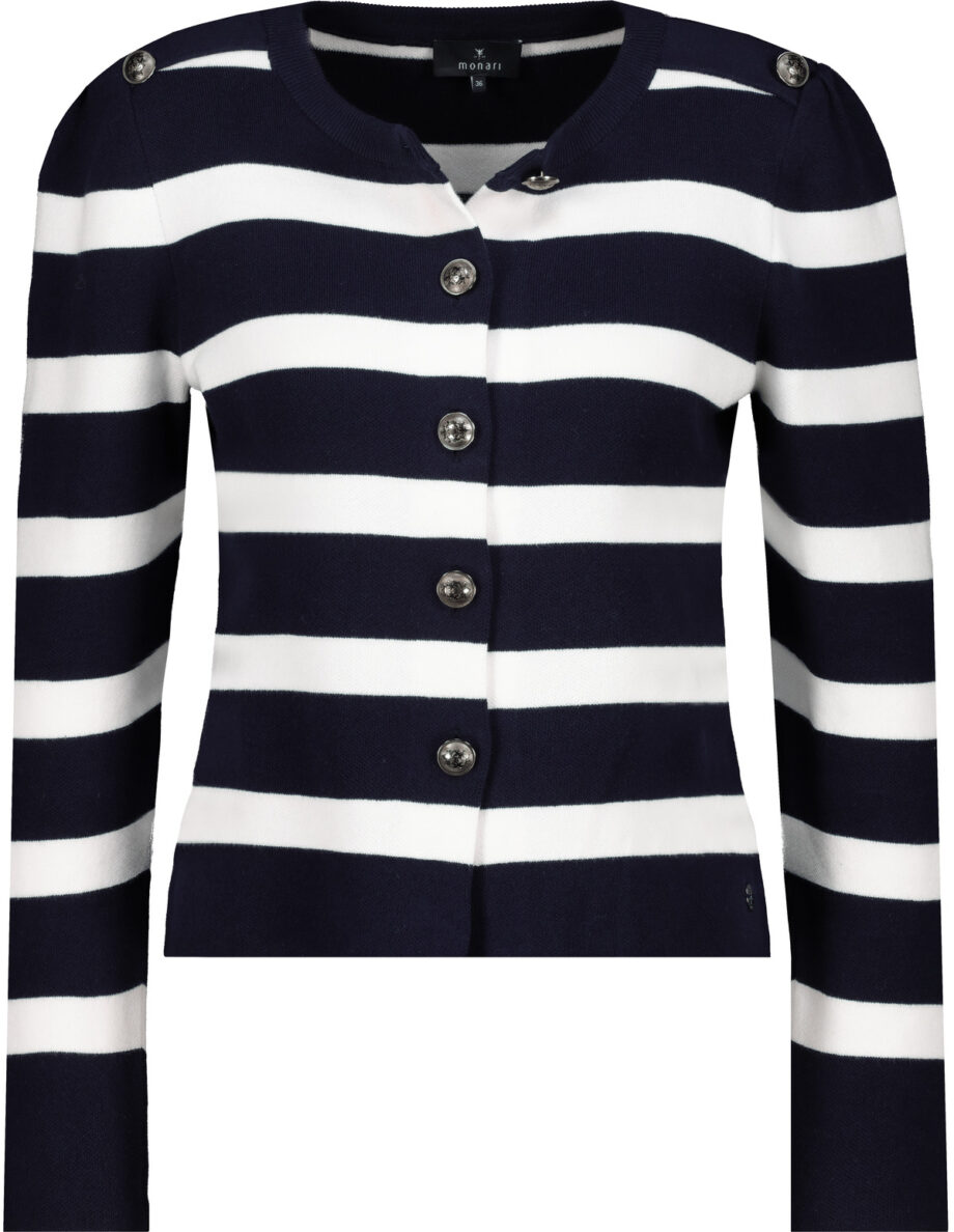 Monari Strickjacke, deep ocean Ringel