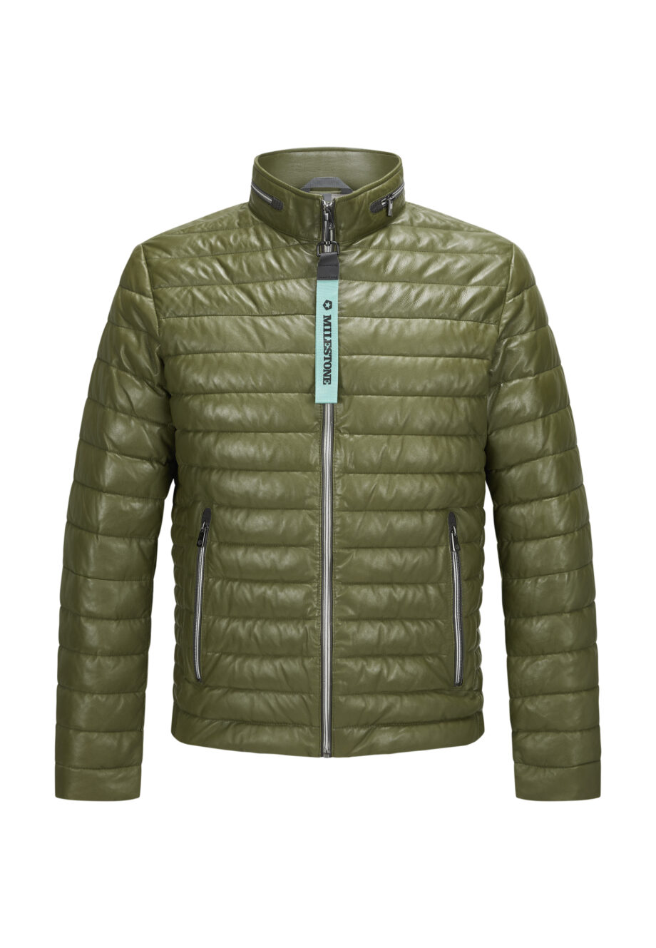 MILESTONE Lederjacke MSCortino, Schafnappa sorona®, hellkhaki