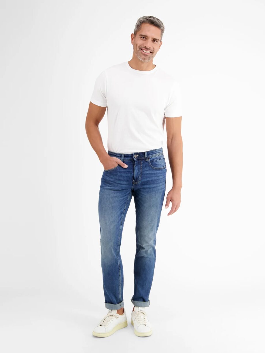 LERROS BAXTER 5-Pocket-Denim im Used-Look, RELAXED FIT, Comfort Stretch