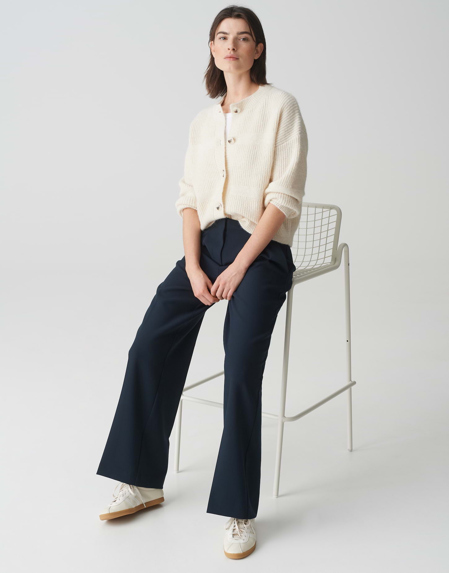 OPUS Extra Wide Leg Pants MAIGA PALAZZO aus Twill-Ware