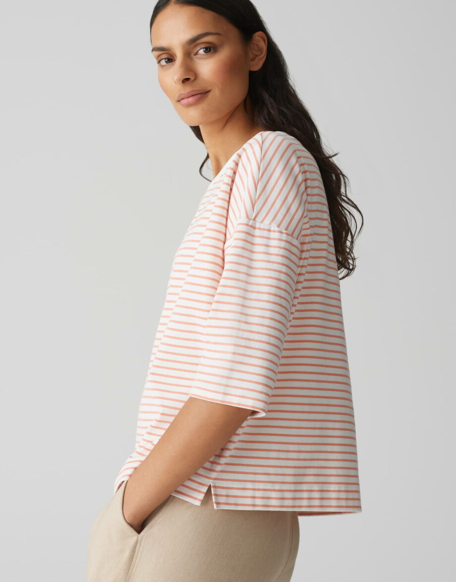 OPUS Streifenshirt SEIFEN PREPPY Oversize aus BCI Cotton Mix