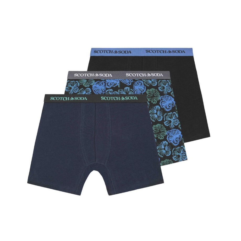 Scotch & Soda Boxershorts 3er-Pack 1 PRINT, BLUE/GREEN