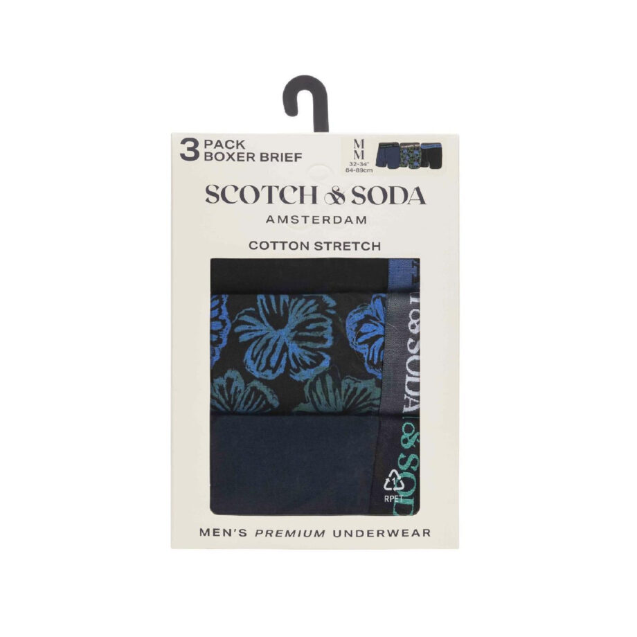 Scotch & Soda Boxershorts 3er-Pack 1 PRINT, BLUE/GREEN