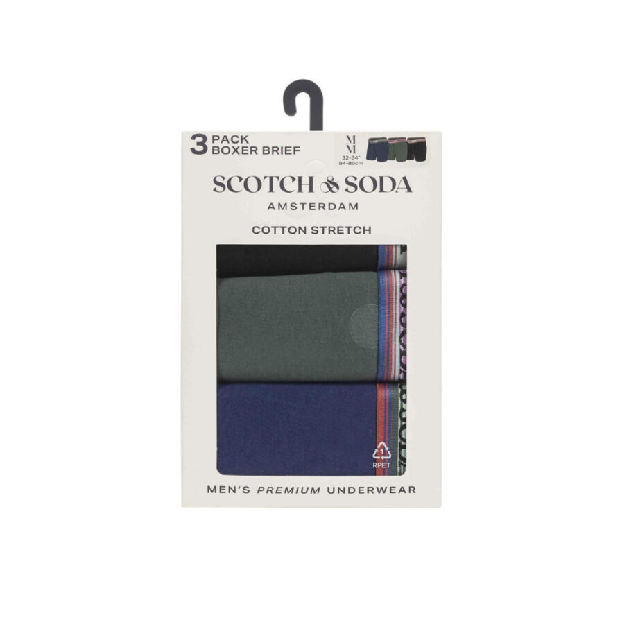 Scotch & Soda Boxershorts 3er-Pack, GREEN/BLACK