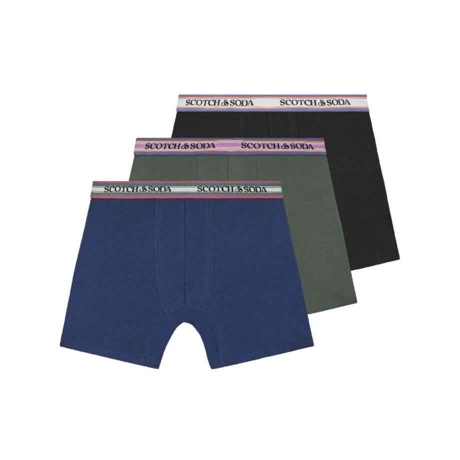 Scotch & Soda Boxershorts 3er-Pack, GREEN/BLACK