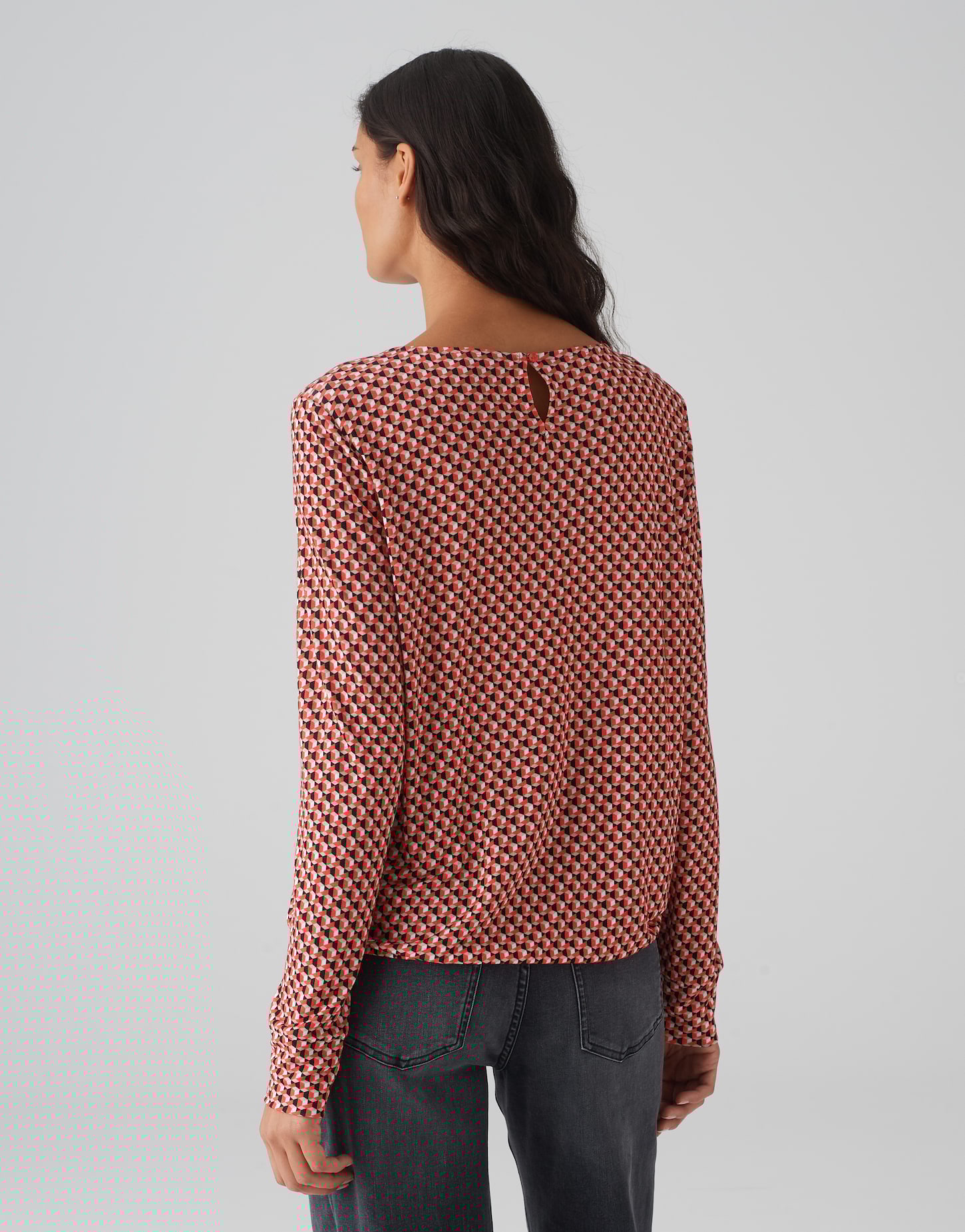 OPUS Shirt SUTHA ABSTRACT Regular aus ECOVERO™ Viskose