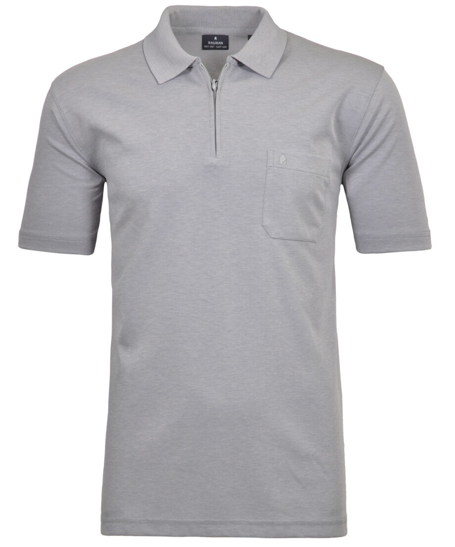 RAGMAN Softknit-Poloshirt mit Zip