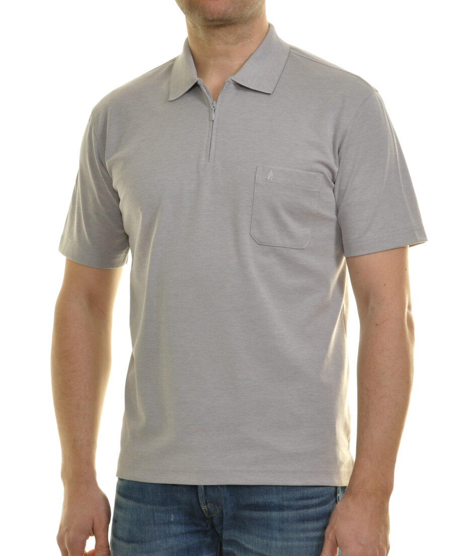 RAGMAN Softknit-Poloshirt mit Zip