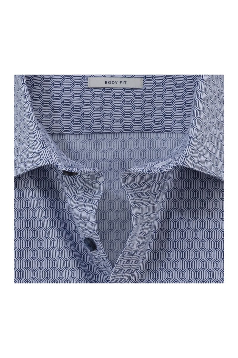 OLYMP Level Five Body Fit Hemd marine, Bedruckt