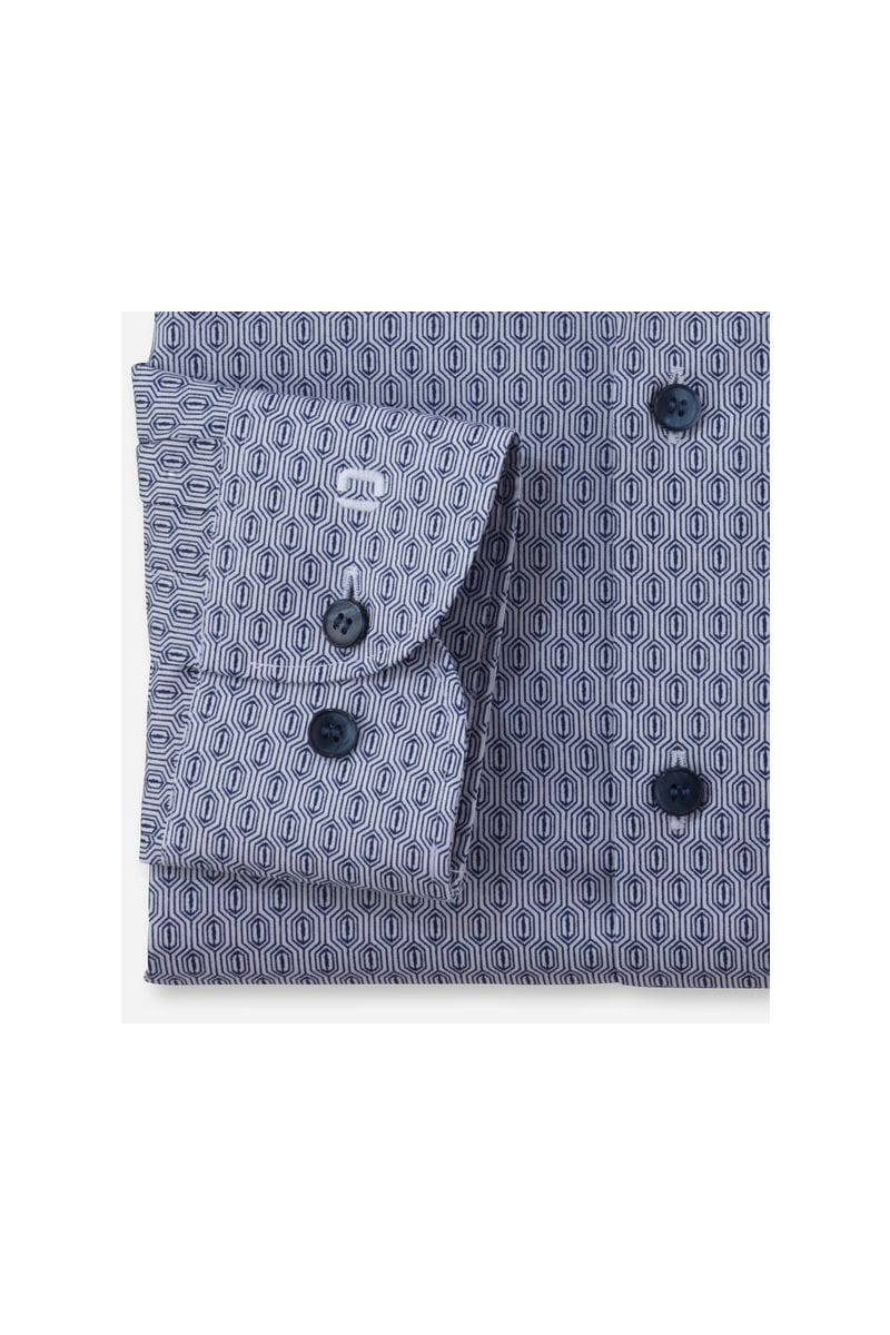 OLYMP Level Five Body Fit Hemd marine, Bedruckt