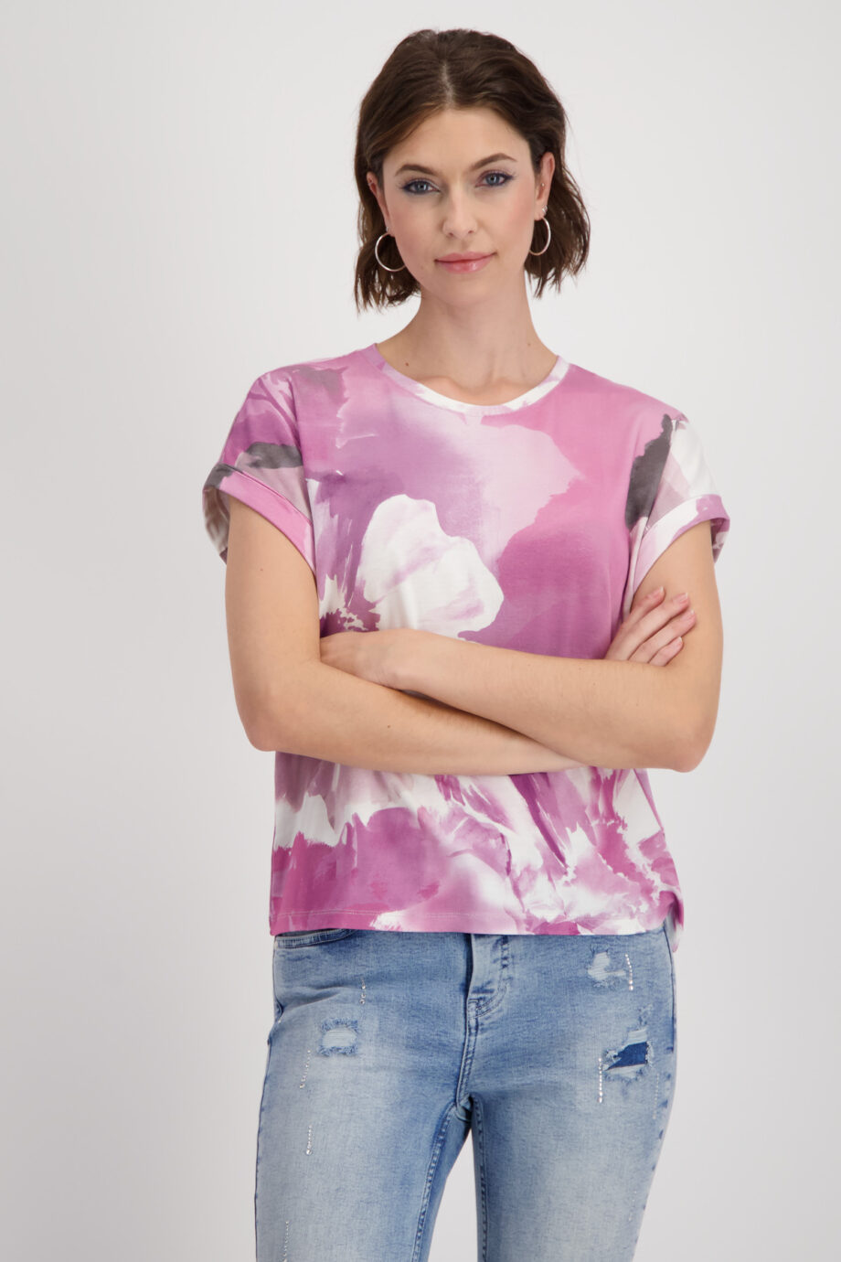 Monari T-Shirt, blossom gemustert