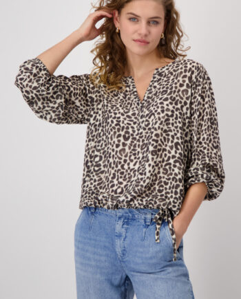 Monari Bluse mit Leomuster