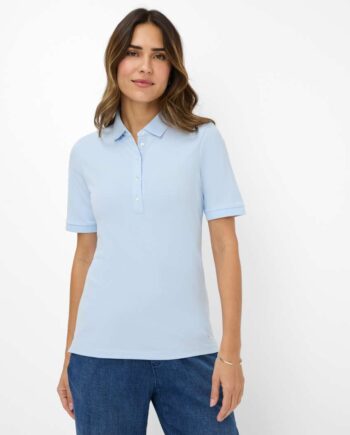 BRAX women Piqué: Poloshirt im Baumwoll-Mix Style Cleo