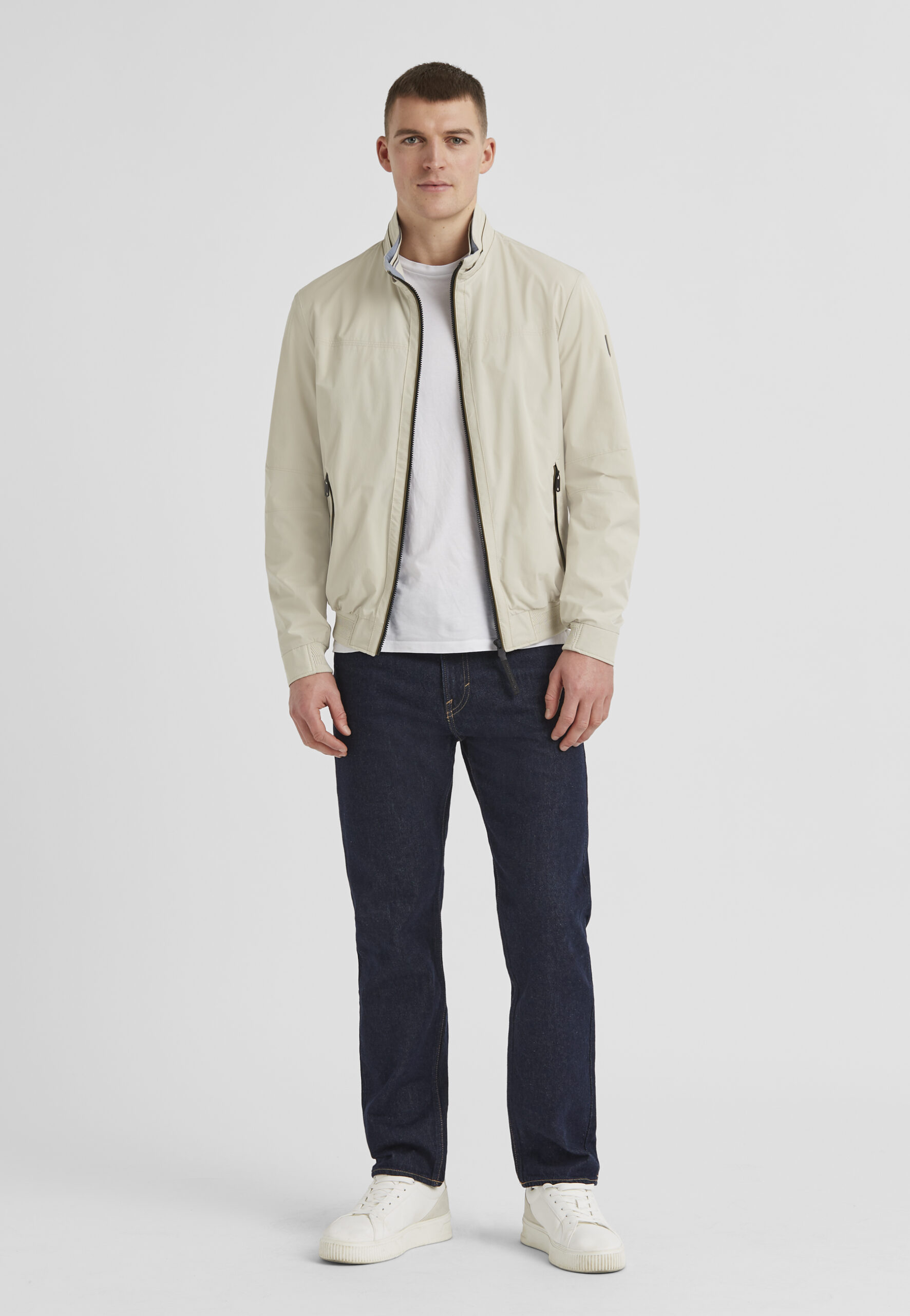 MILESTONE Blouson MSCorby, Mikrofaser wasserabweisend, wollweiß