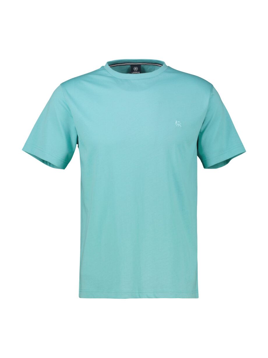 LERROS Basic T-Shirt mit Logostitch, unifarben