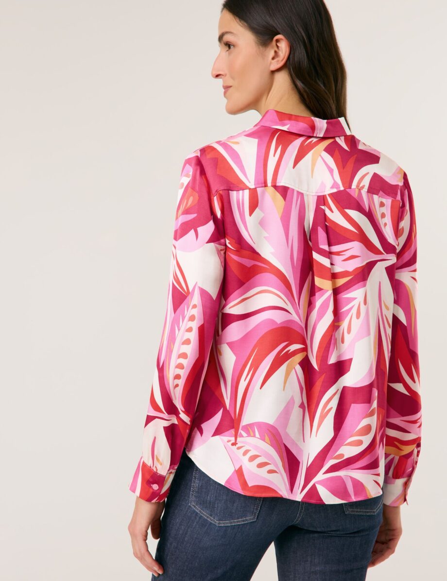 GERRY WEBER Collection Satinierte Bluse mit floralem Dessin