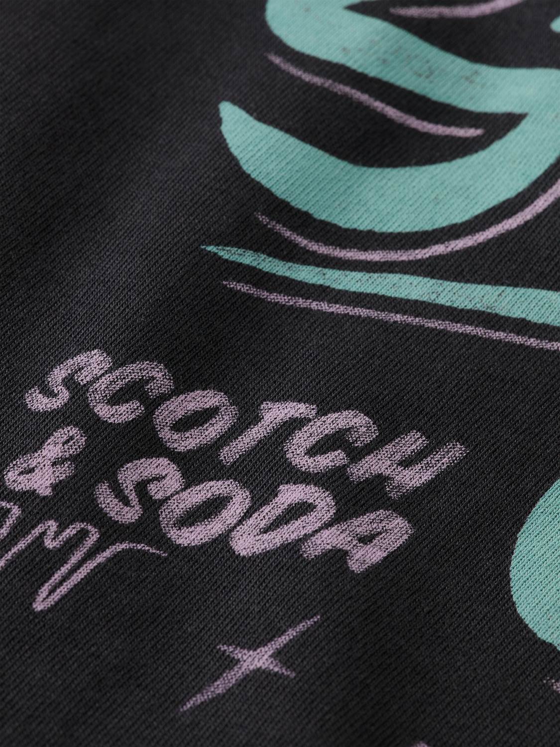 Scotch & Soda Lässiges T-Shirt mit Artwork, BLACK