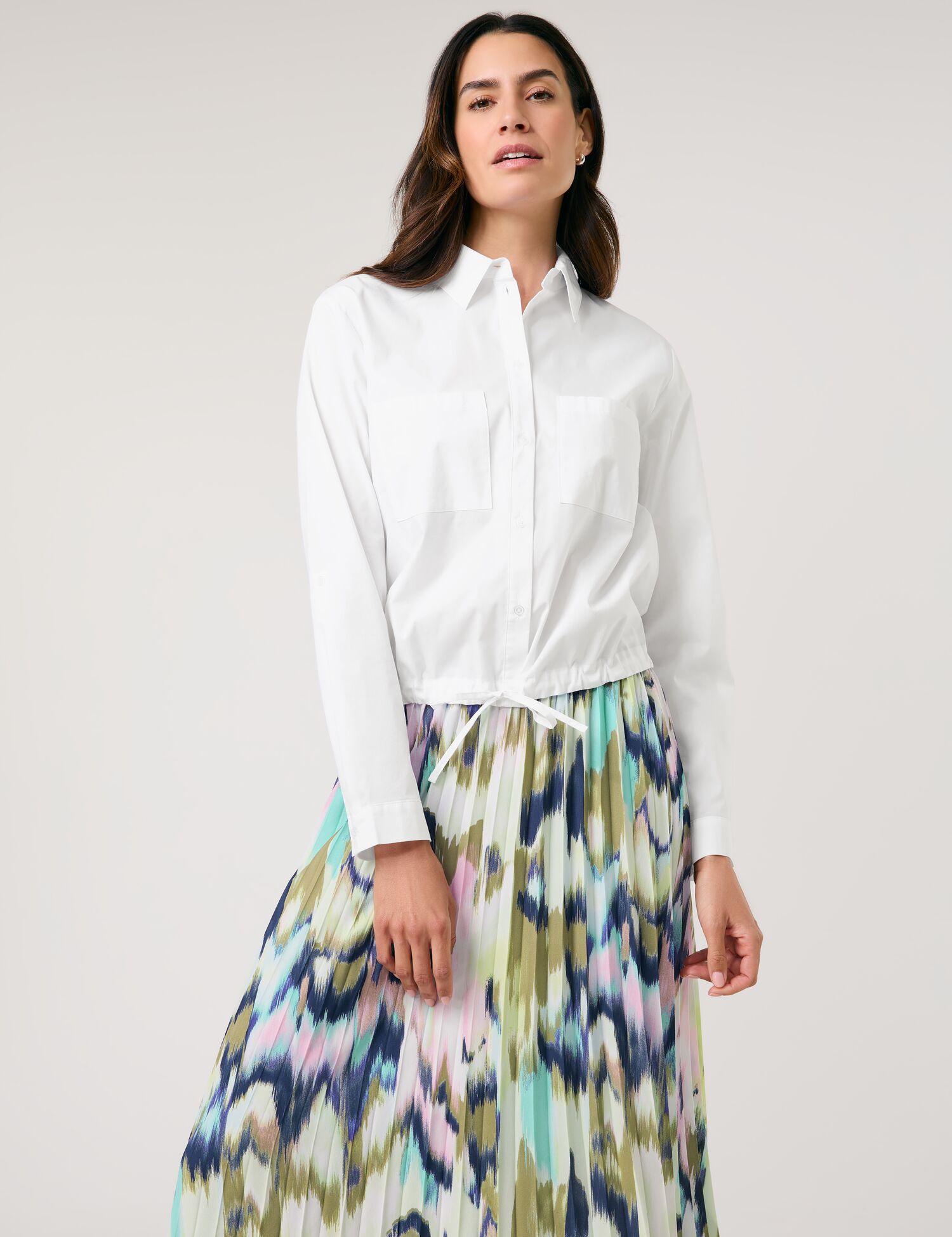 GERRY WEBER Collection Hemdbluse mit Tunnelzug am Saum