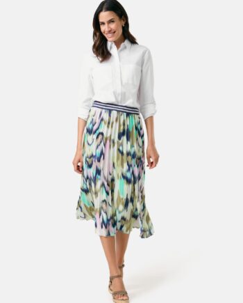 GERRY WEBER Collection Gemusterter Plisseerock mit Dehnbund
