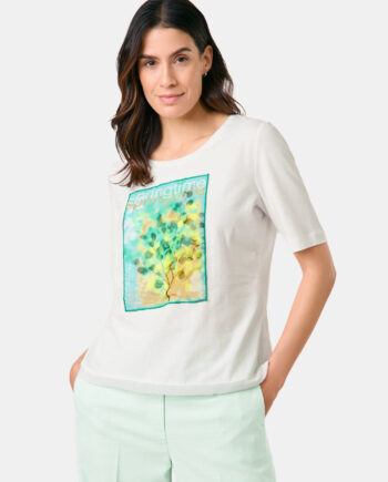 GERRY WEBER Collection Halbarmshirt mit Frontprint aus Chiffon