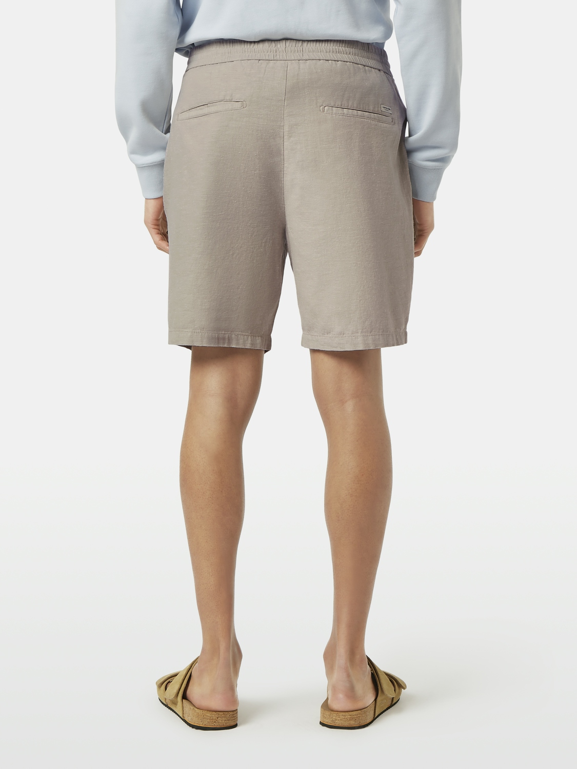 Scotch & Soda Bermuda Seasonal core - Fave cotton/linen twill bermuda, MEDIUM GREY