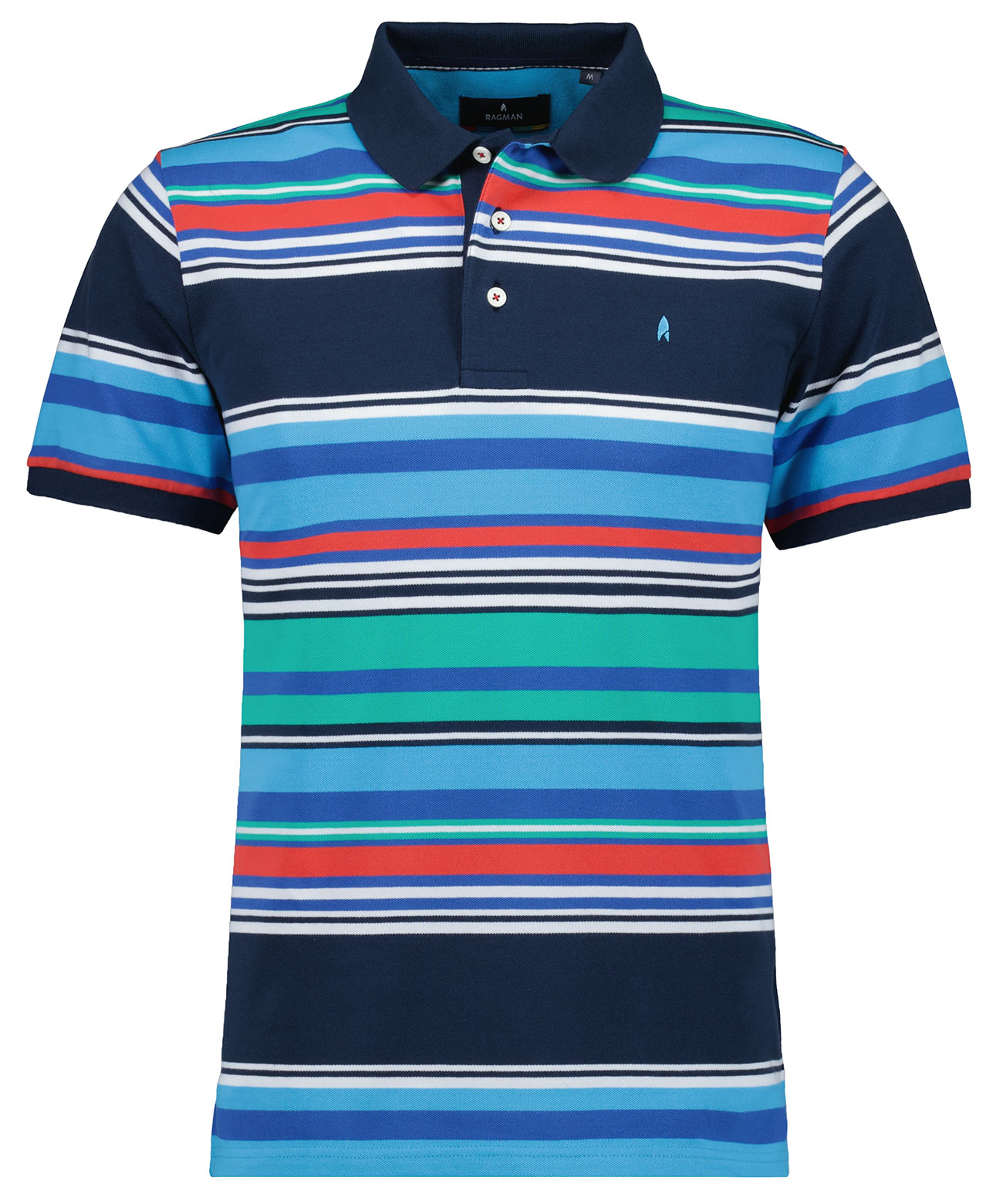 RAGMAN Piqué-Polo gestreift