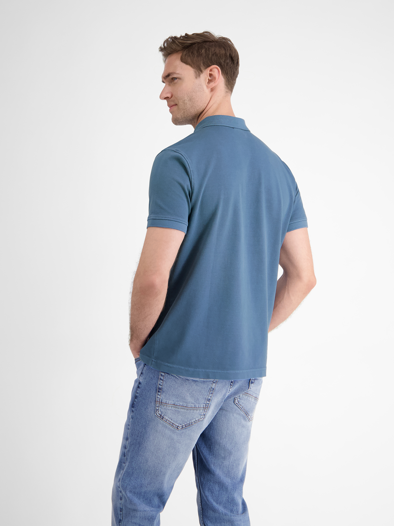 LERROS Herren Poloshirt in gewaschener Optik