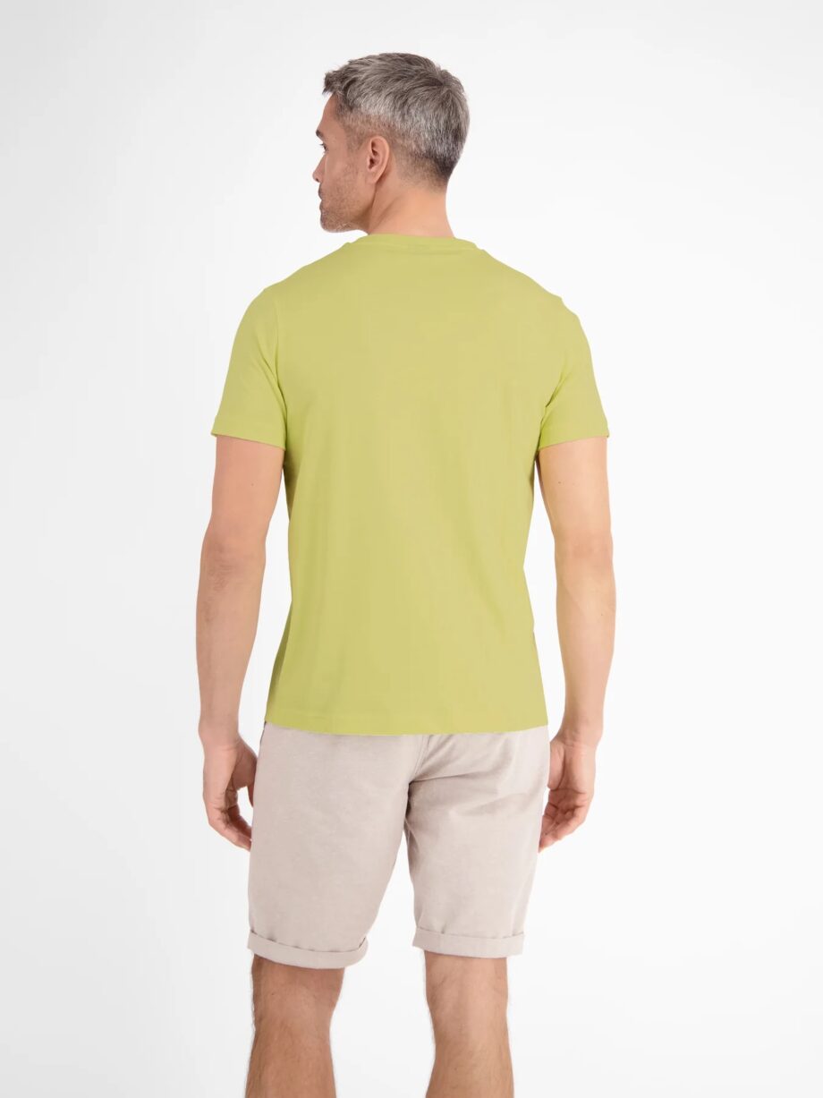 LERROS Basic T-Shirt mit Logostitch, unifarben