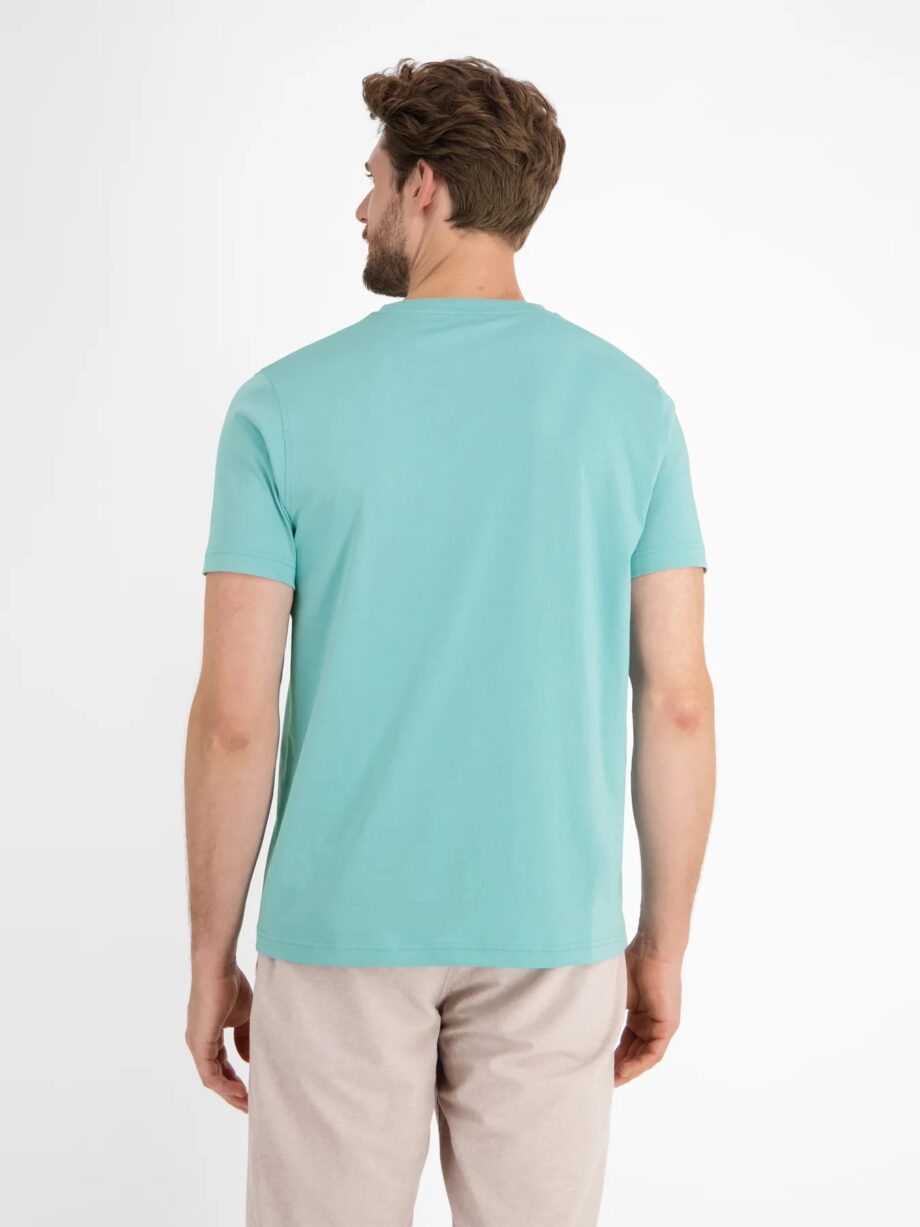 LERROS Basic T-Shirt mit Logostitch, unifarben