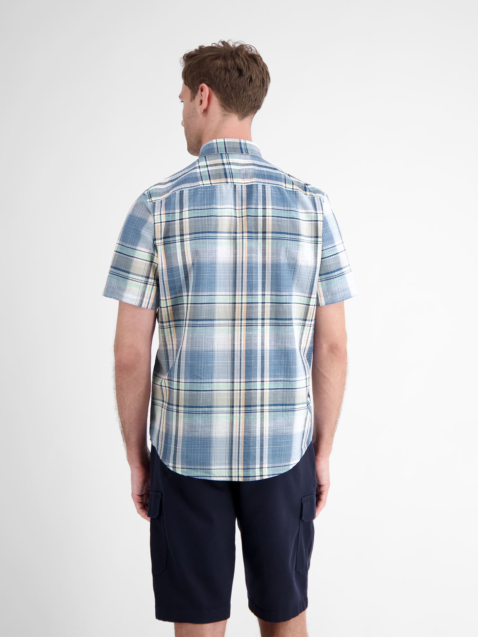 LERROS Karohemd in sommerlicher Strukturqualität