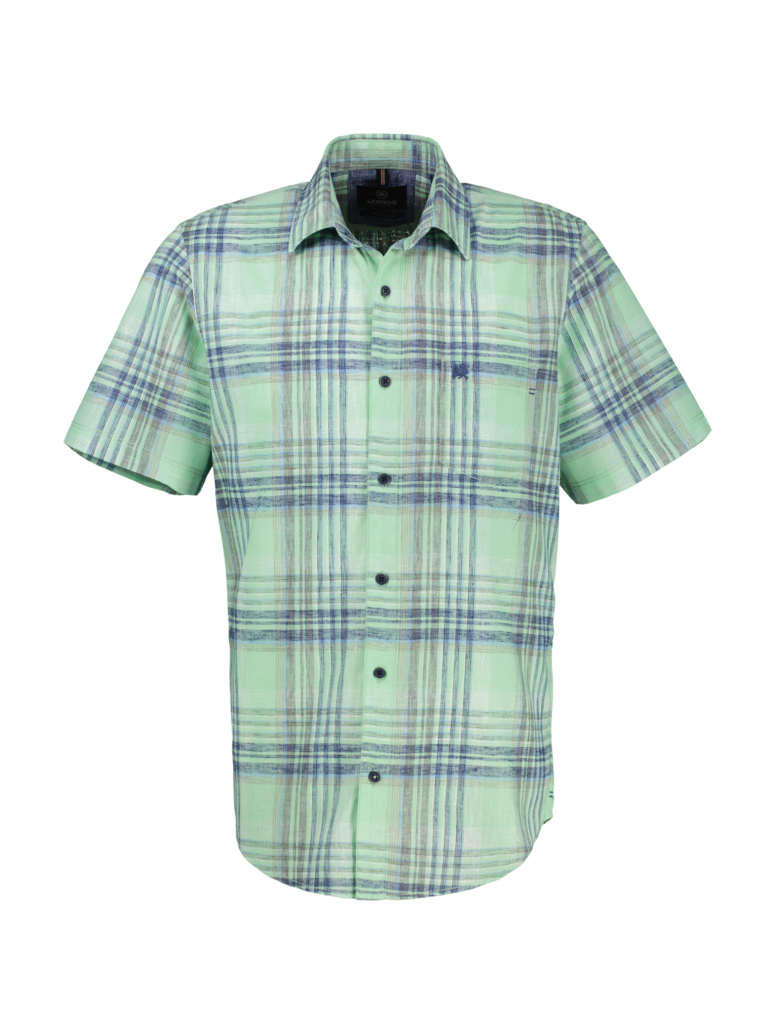 LERROS Herren Karohemd in leichter Strukturqualität