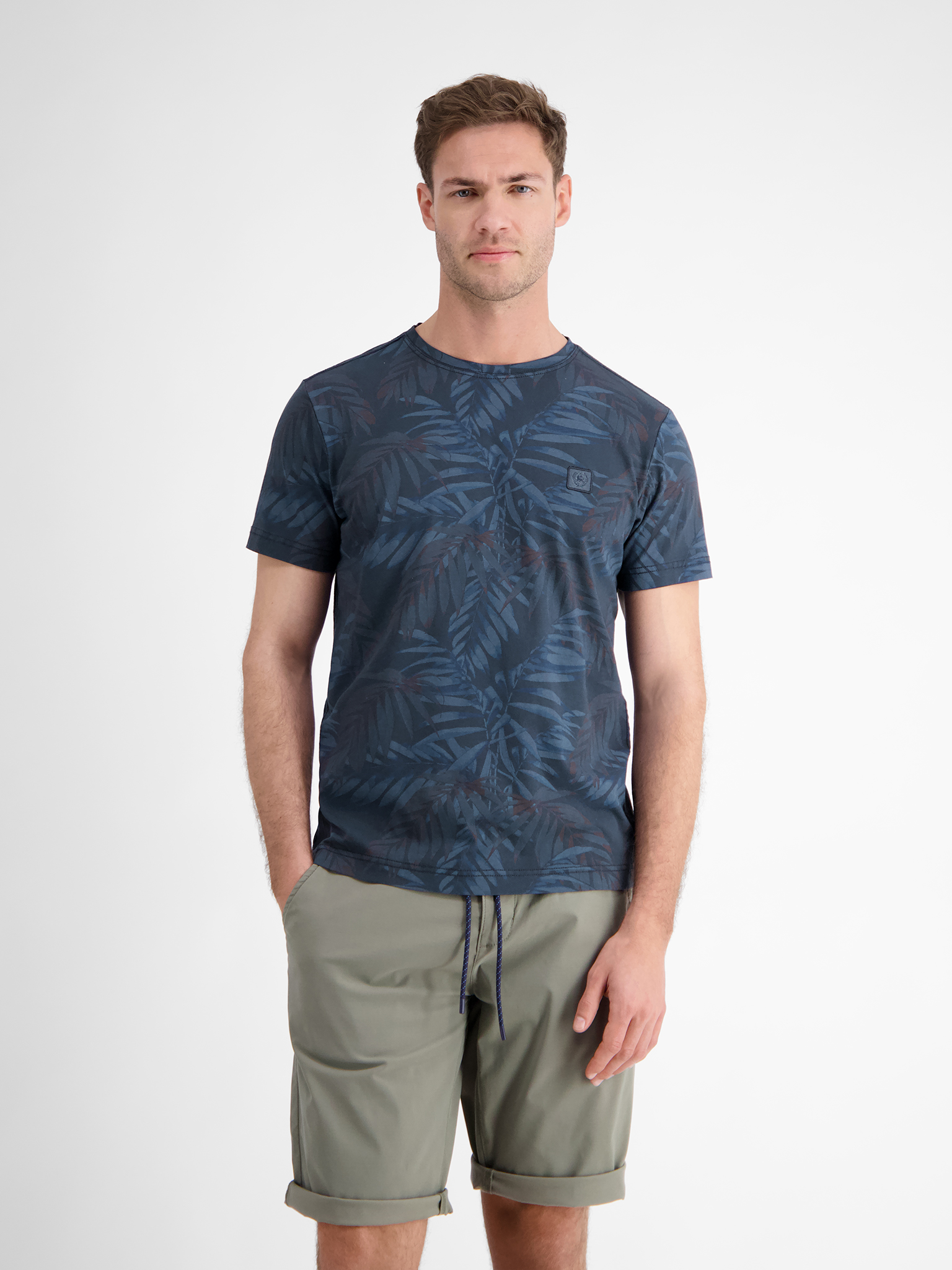 LERROS Herren T-Shirt, sommerlich floral bedruckt