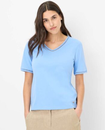 BRAX women Single Jersey T-Shirt im Baumwoll-Mix Style Carina