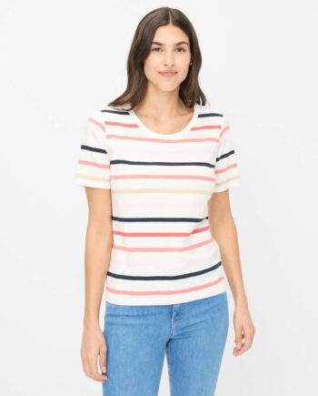 BRAX women Single Jersey T-Shirt im Baumwoll-Mix Style Carina