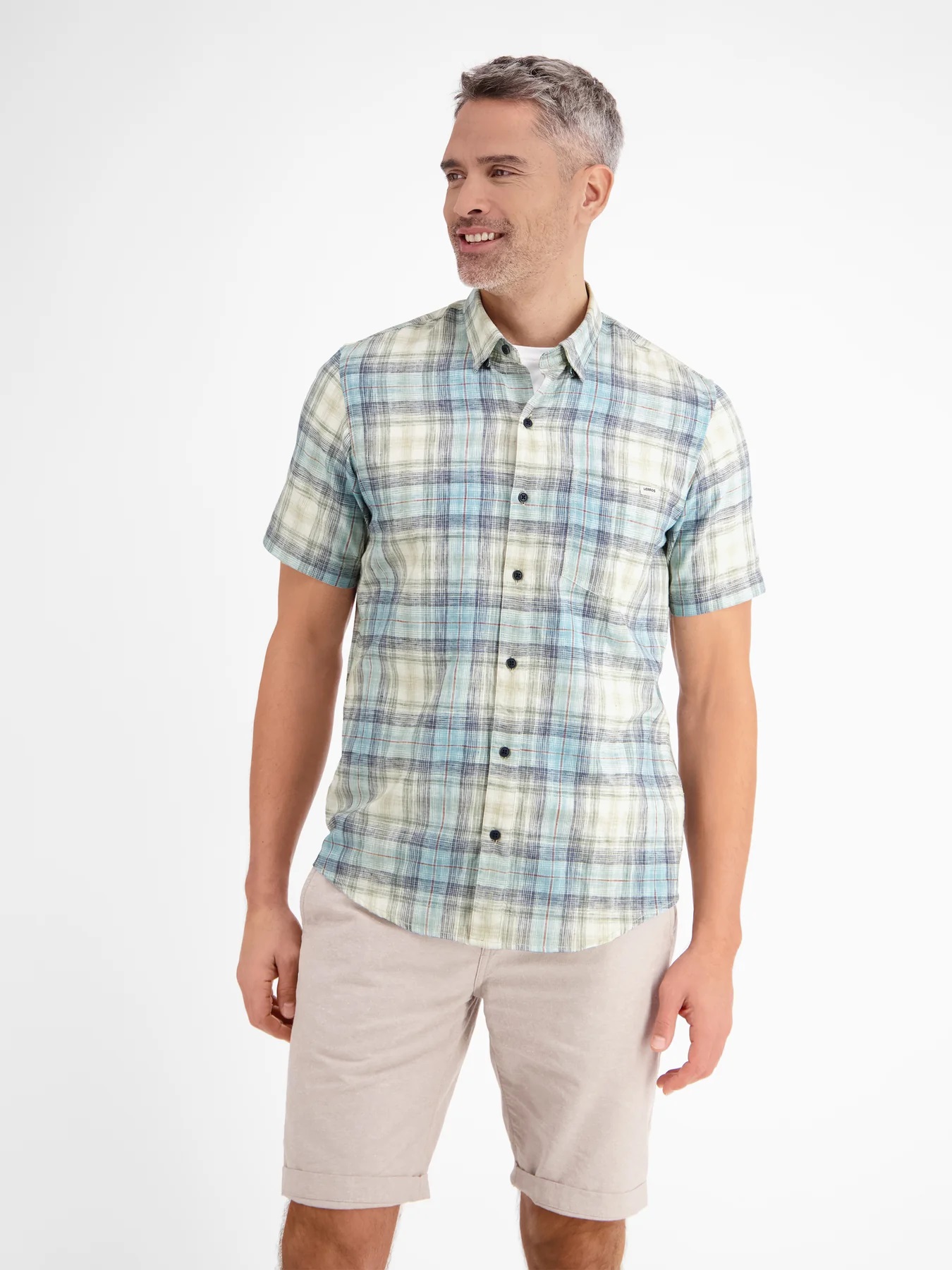 LERROS Karohemd aus sommerlichem Strukturgewebe