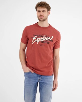 LERROS Herren Jersey T-Shirt mit Brustprint