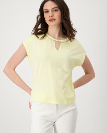Monari T-Shirt mit Kettenschmuck, mango sorbet