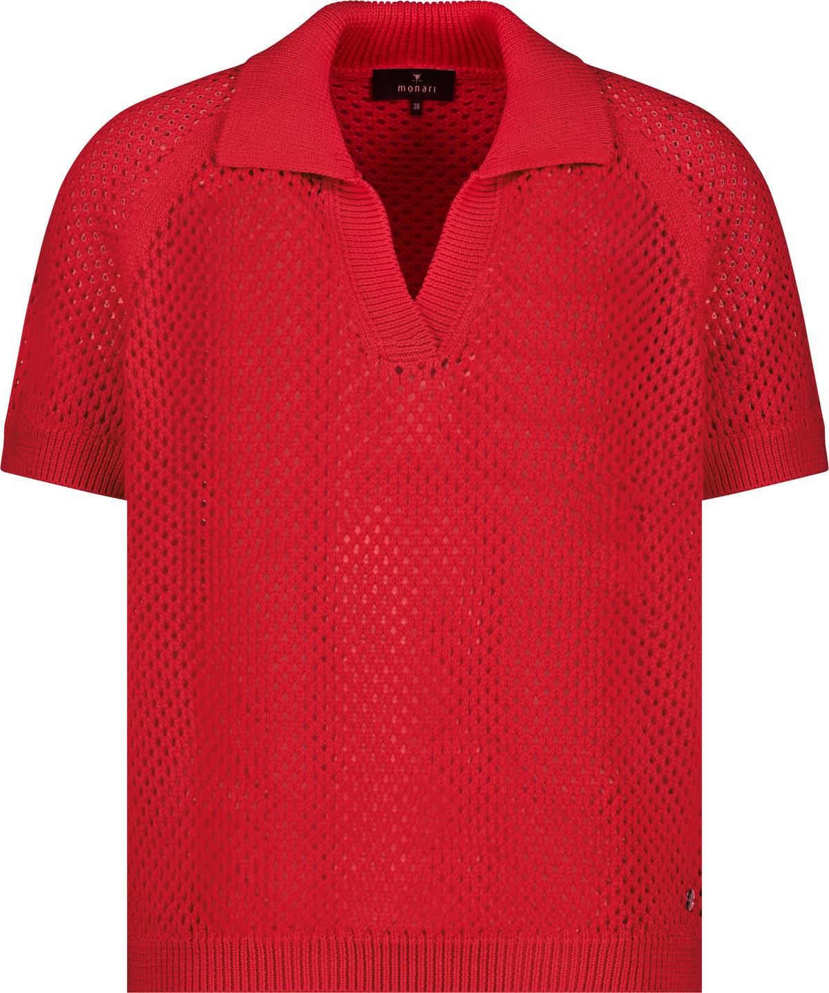 Monari Ajour-Poloshirt, red