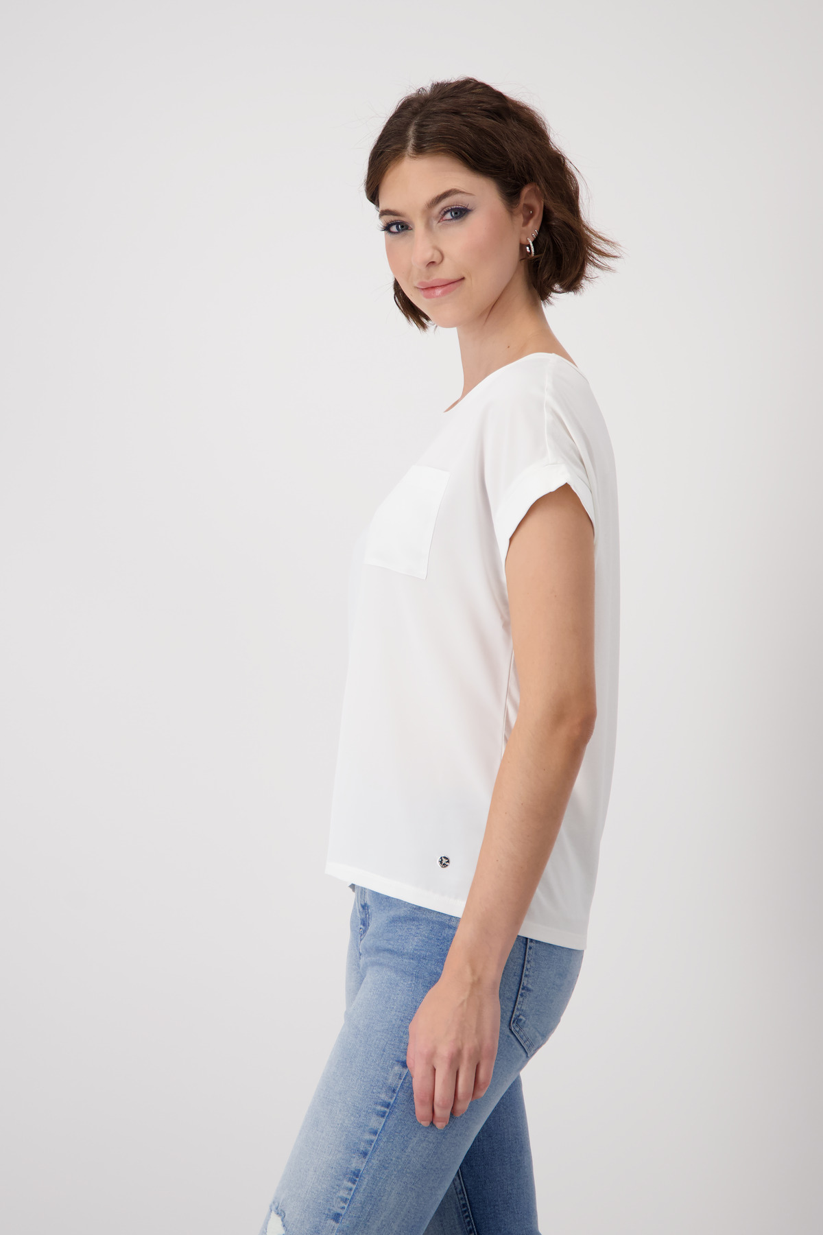 Monari Basic-Blusenshirt, off-white