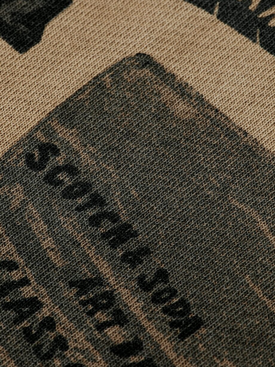 Scotch & Soda Loose-fit überfärbter Hoodie mit Print, MEDIUM BEIGE