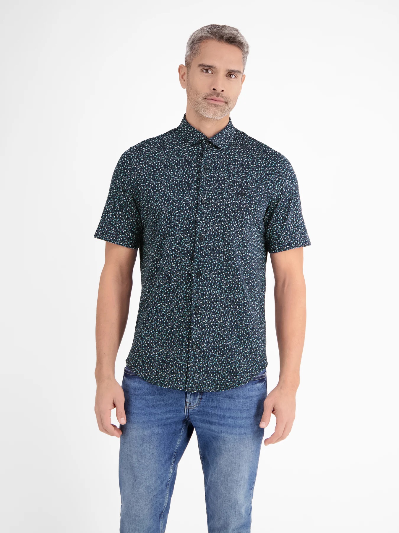 LERROS Jerseyhemd für Herren, sommerlich gemustert