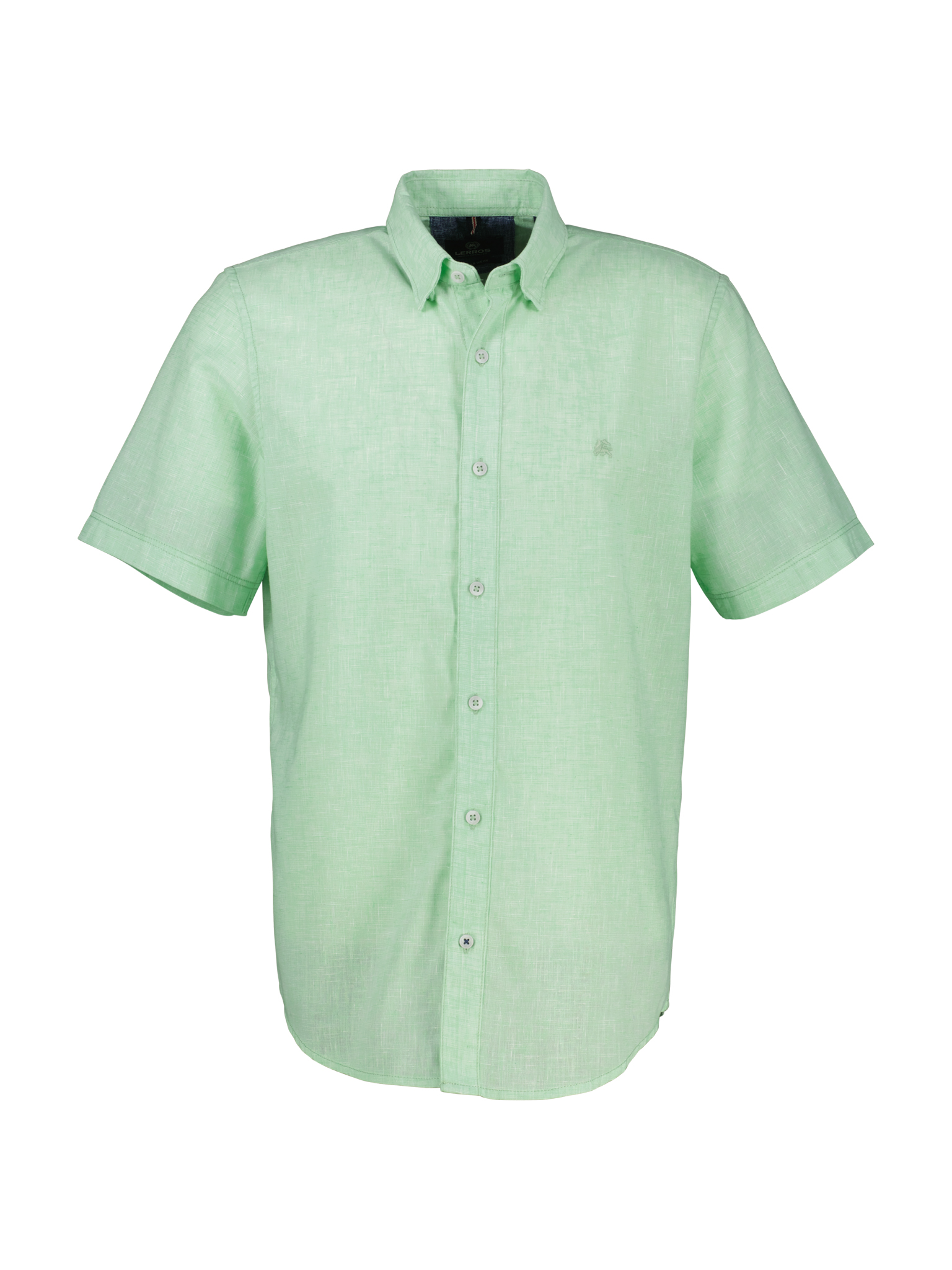 LERROS Kurzarmhemd mit verdecktem Button-down-Kragen