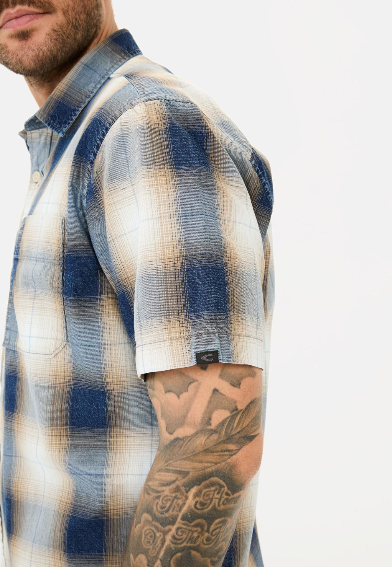 Camel active Kurzarmhemd mit Karomuster