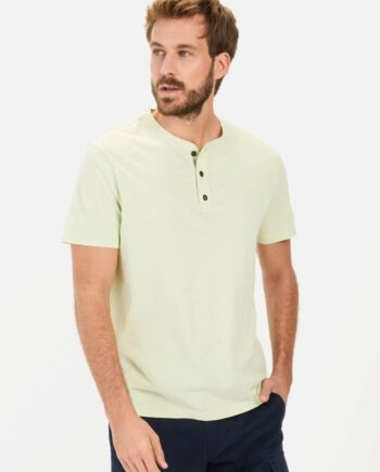 Camel active Kurzarm Henley aus Organic Cotton