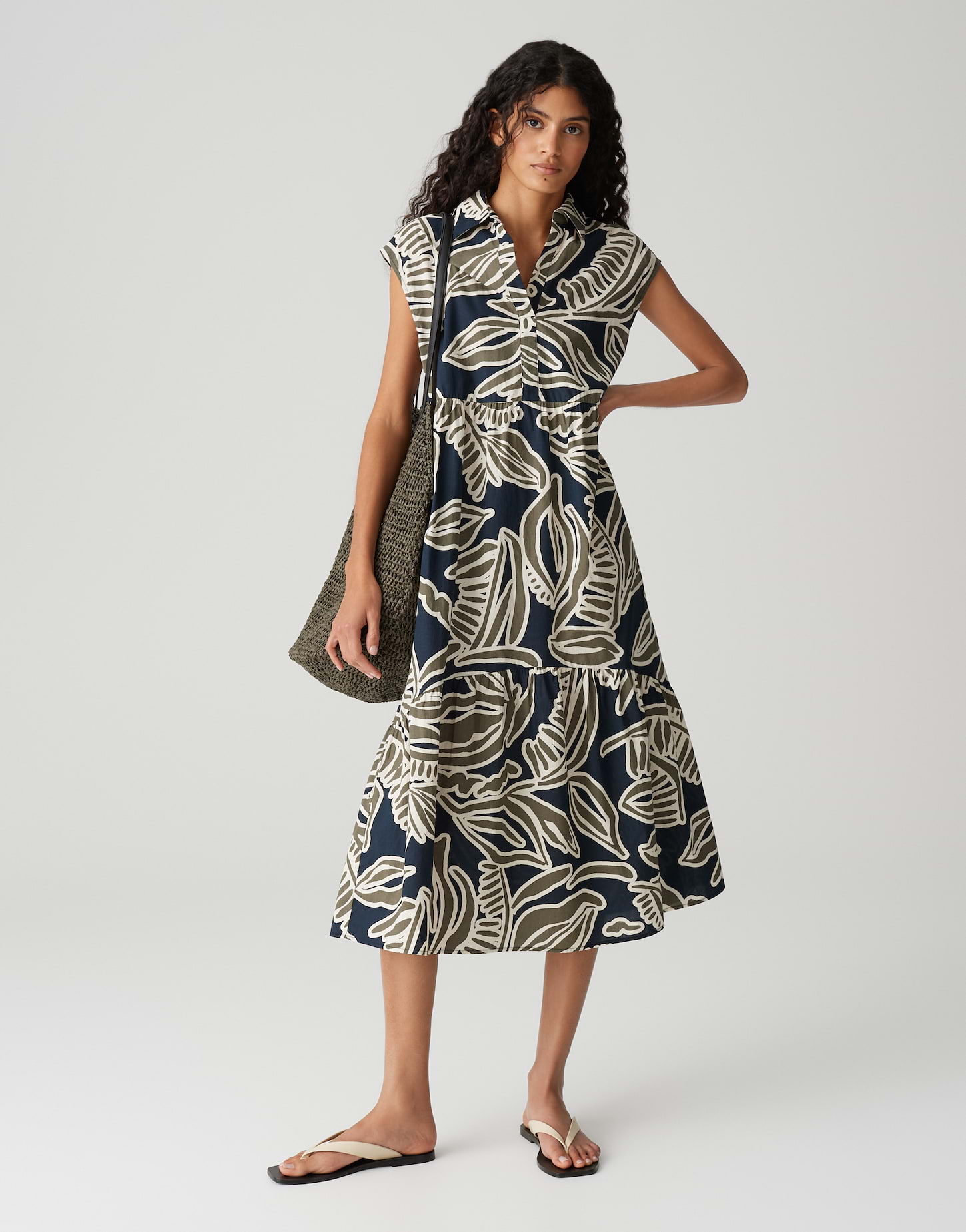 OPUS · Summer WERISA TROPICAL Printkleid mit Volantstufen