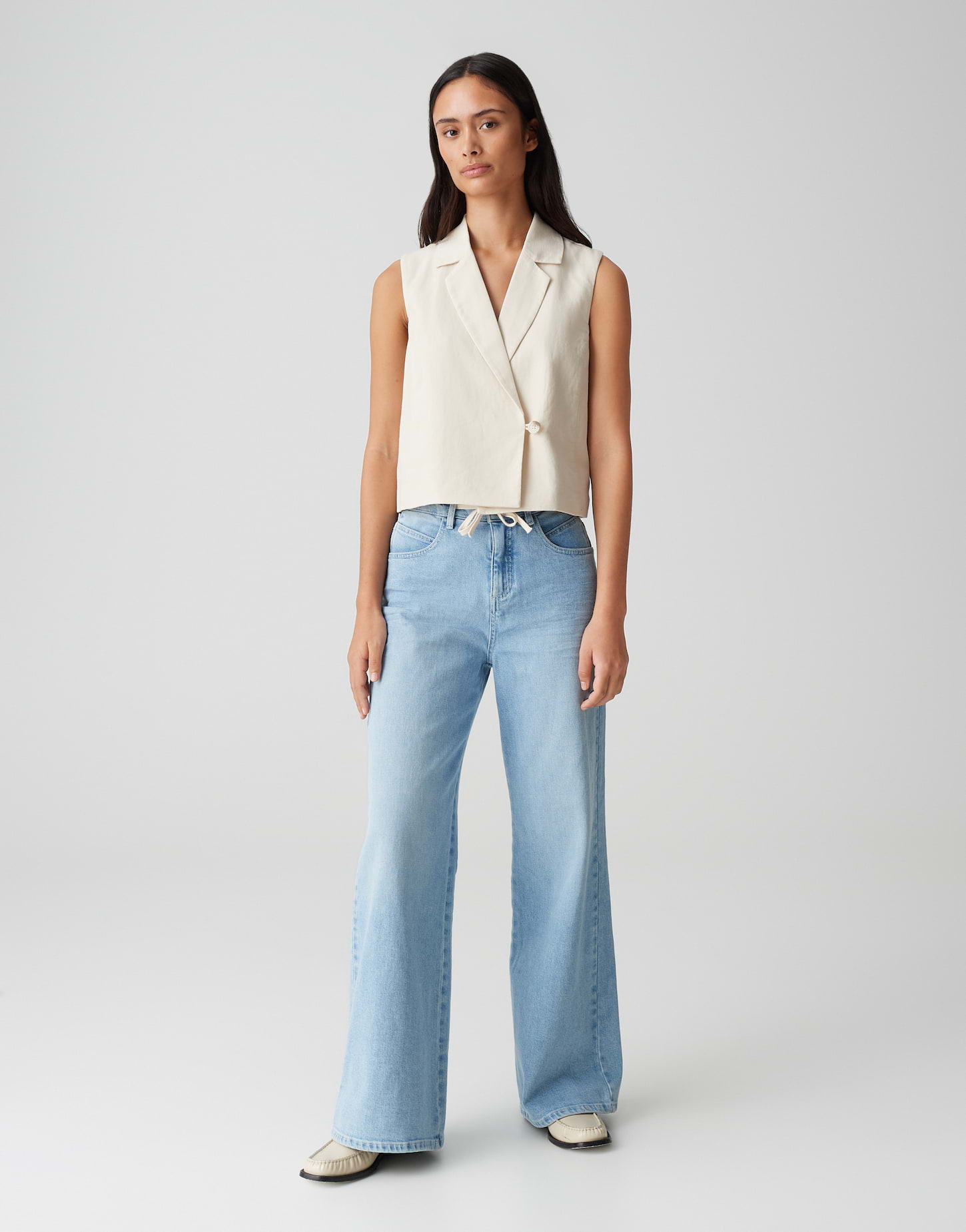 OPUS · SummerWINO Regular Weste aus BCI Cotton Leinen Mix