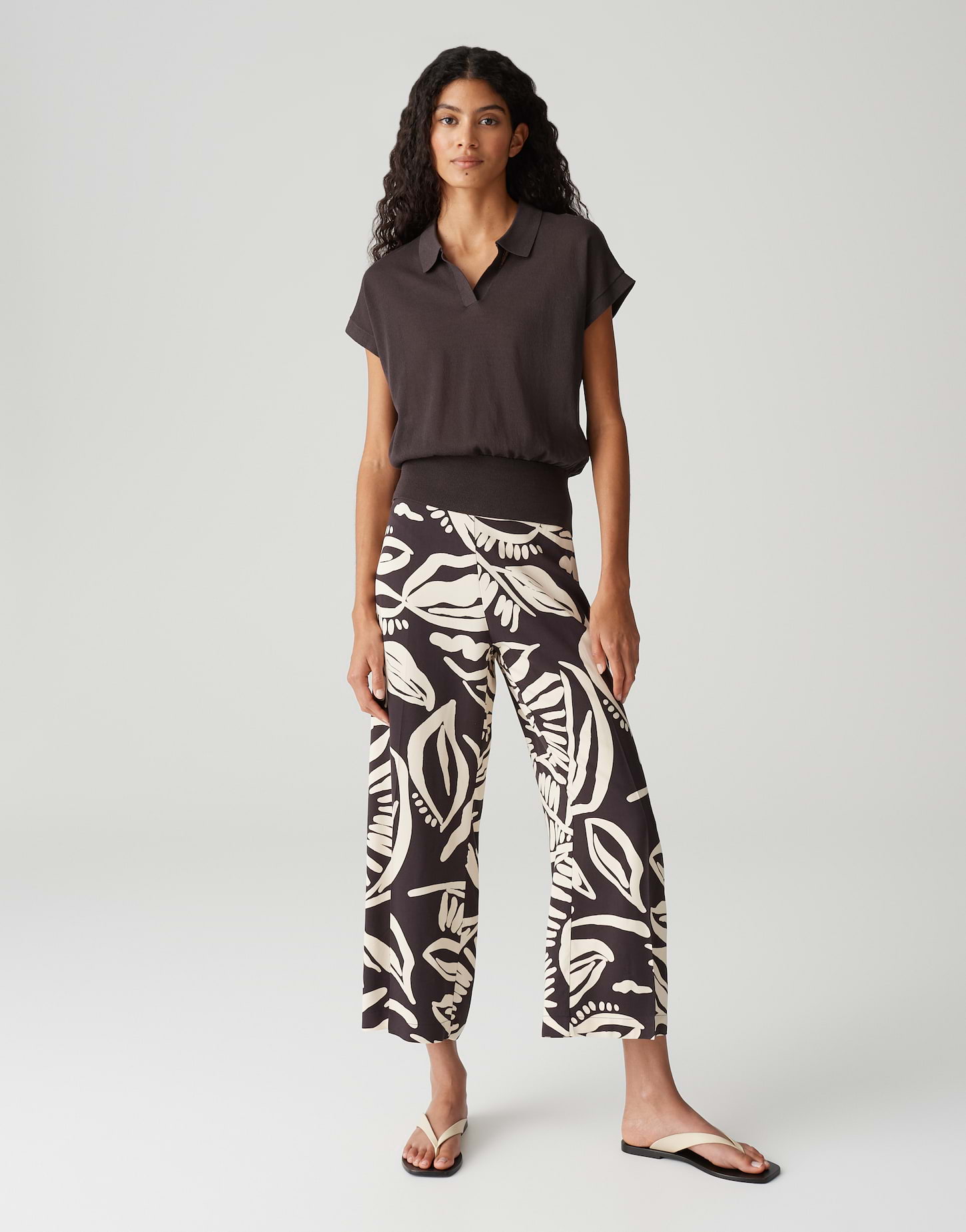 OPUS · Summer POSARA Regular Feinstrickpullover mit Polokragen