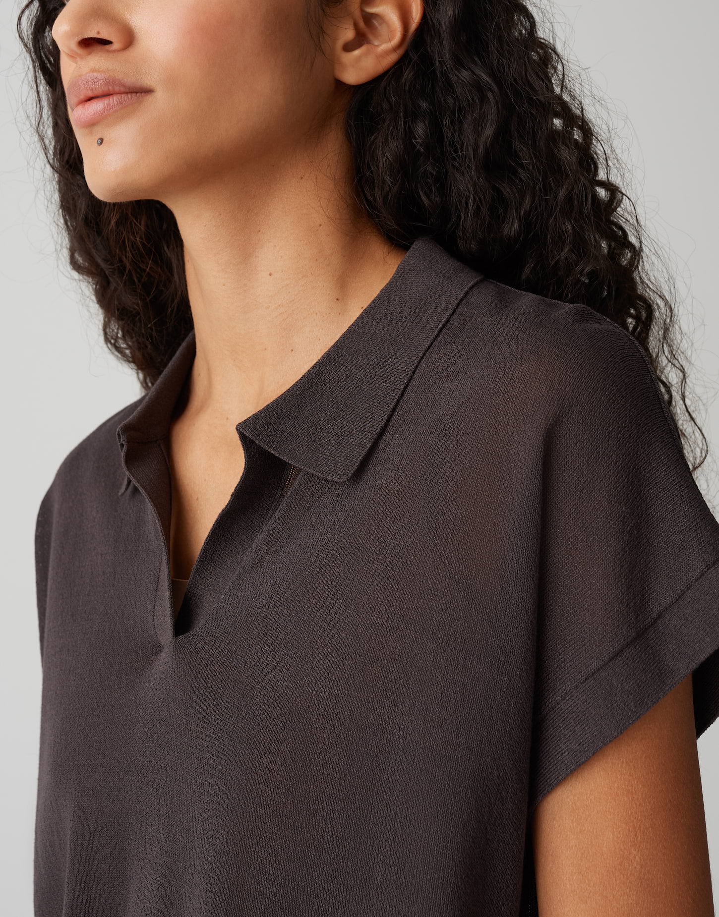 OPUS · Summer POSARA Regular Feinstrickpullover mit Polokragen